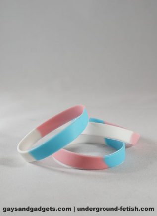 Trans Pride Silicone Bracelet Tie-Dye Small