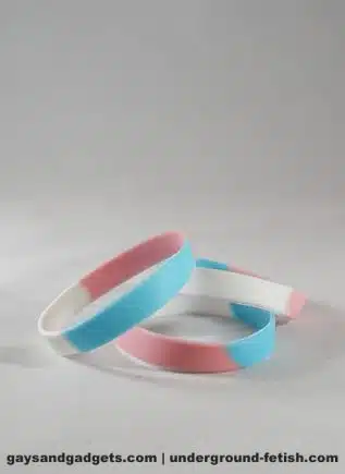 Trans Pride Silicone Bracelet Tie-Dye Small