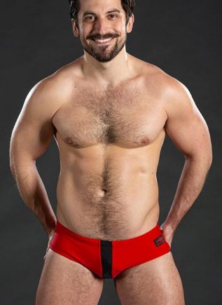 Mr. S Black Sand Swimming Brief Red Extra large