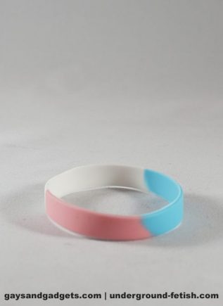 Trans Pride Silicone Bracelet Tie-Dye Small