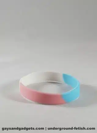 Trans Pride Silicone Bracelet Tie-Dye Small