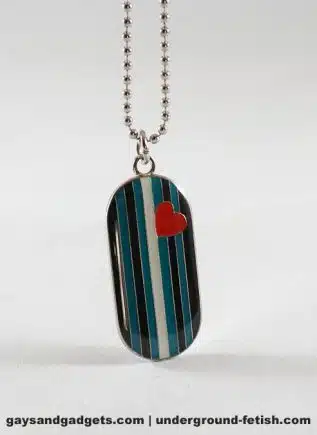 Domed Dog Tag Leather Pride