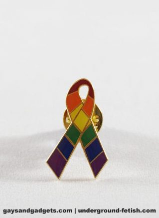 Pride Pin Rainbow Ribbon