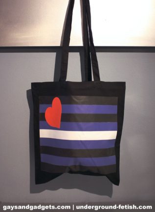 Leather Pride Canvas Tote Black 41 x 38 cm