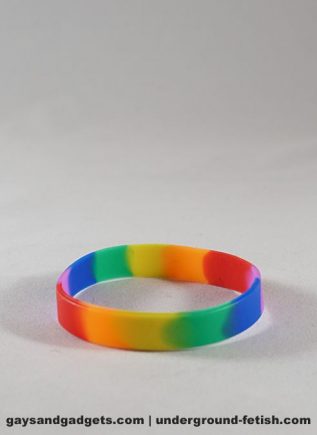 Rainbow Silicone Bracelet Pride Tie-Dye Small