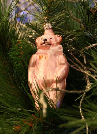 Haberland Pastel Pink Bear Christmas Ornament - 3