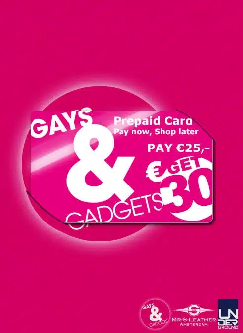 Gays&Gadgets Prepaid Card 25 euro