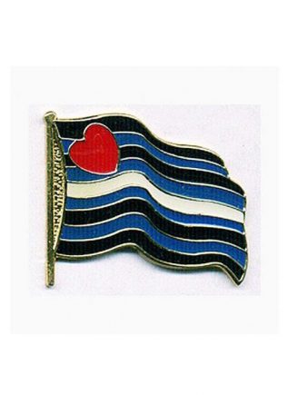 Pride Pin Wavy Leather Pride Flag