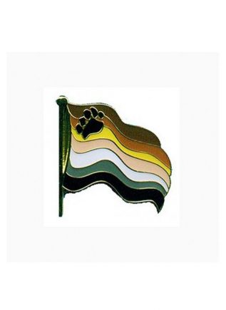 Pride Pin Wavy Bear Pride Flag