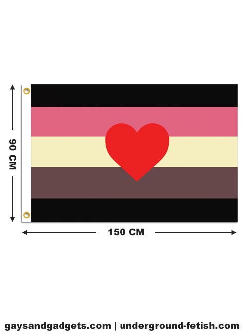 Fat Fetish Pride Flag Printed 90 x 150 cm. 