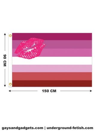 Flag Lipstick Lesbian Pride Printed 90 x 150 cm