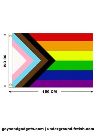 Flag Progress Pride Printed 90 x 150 cm