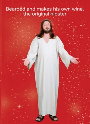 Cath Tate Christmas Card Jesus
