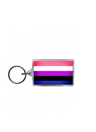 Genderfluid Pride Keyring