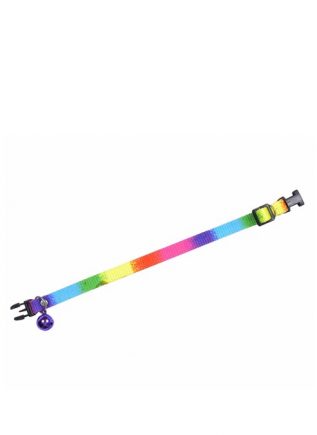 Pet Pride Collar Rainbow Small with Bell
