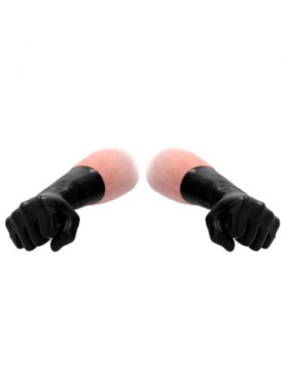 Fist It Short Latex Gloves Pair Black