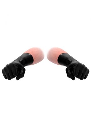 Fist It Short Latex Gloves Pair Black