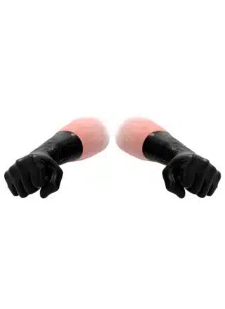 Fist It Short Latex Gloves Pair Black