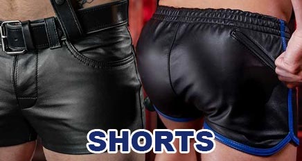 leather shorts