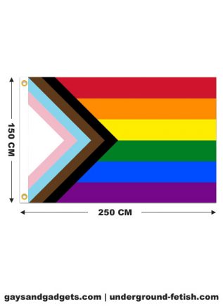 Flag Progress Pride Printed 150 x 250 cm