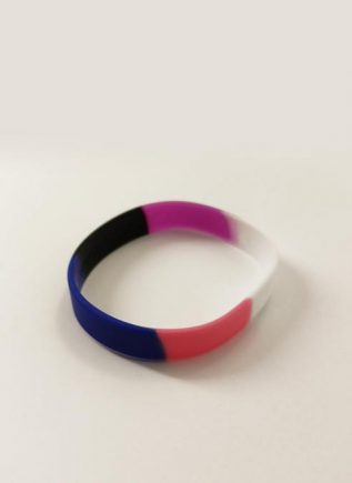 Genderfluid Pride Silicone Bracelet Tie-Dye