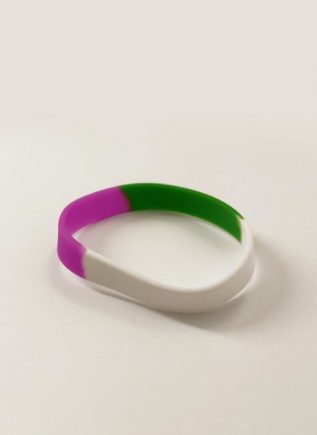 Genderqueer Pride Silicone Bracelet Tie-Dye