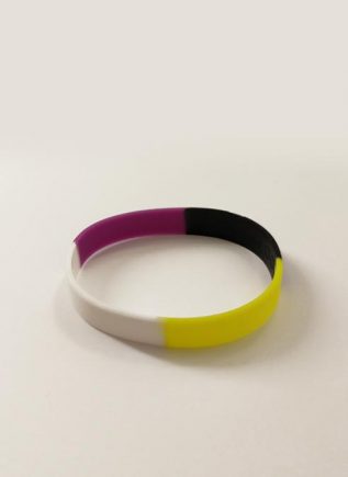 Non-Binary Pride Silicone Bracelet Tie-Dye