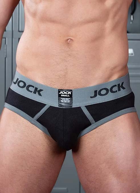 Jock by Mr. S Ribbed Sports Brief Black
