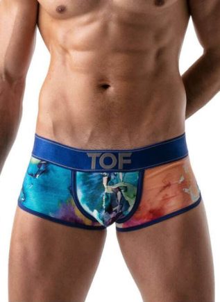 ToF Paris Tie Dye XL Push-up Boxers Blue Medium