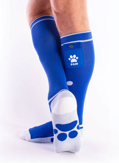 Brutus Puppy Paw Socks with Pocket Blue - Gays & Gadgets Amsterdam