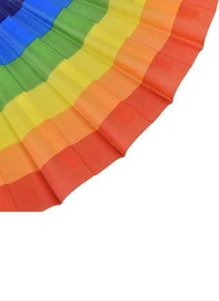 Horizontal Rainbow Fabric Fan