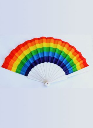 Horizontal Rainbow Fabric Fan