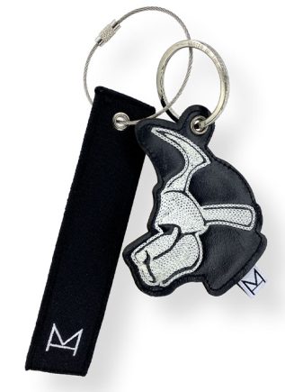 Master of the House Leather Keyring Puppy