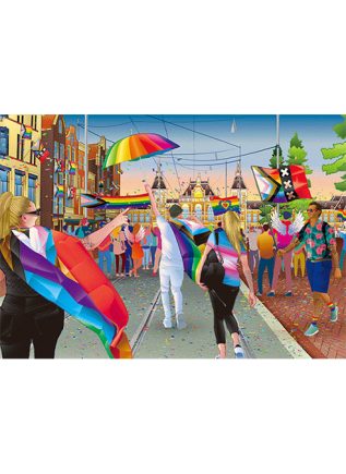 Amsterdam Pride Walk 3D Postcard