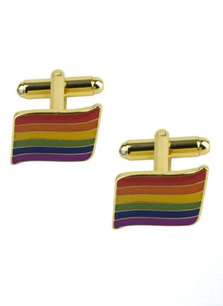 Pride Cuffllinks Rainbow Flag