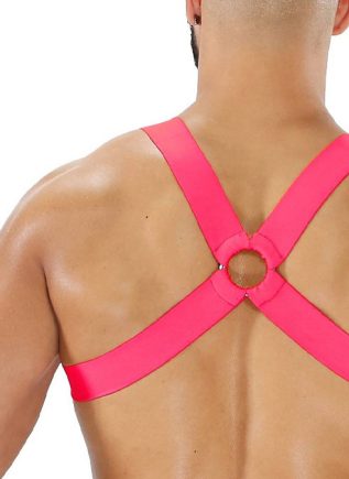 ToF Paris Fetish Harness Neon Pink Extra large/XXL