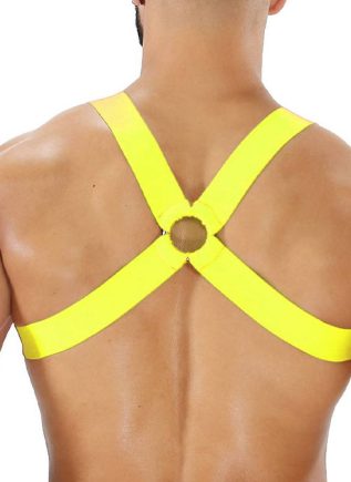 ToF Paris Fetish Harness Neon Yellow Medium/Large