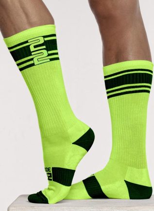 CODE 22 Active Neon Socks Lime One Size