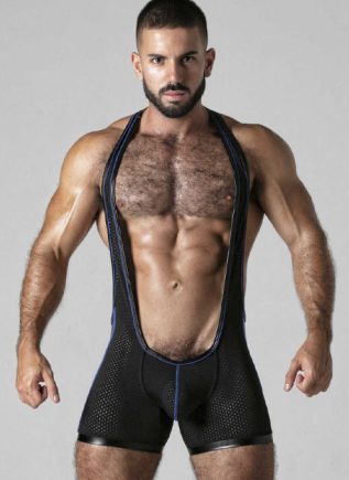 Locker Gear Mesh Singlet Blue Extra large