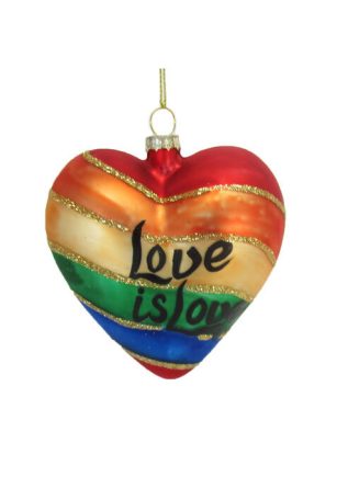 December Diamonds Love is Love Heart Ornament