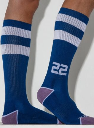 CODE 22 Retro Sport Socks Blue One Size