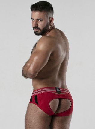 Locker Gear Backroom Bottomless Brief Red Small