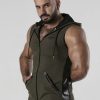Locker Gear Backroom Sleeveless Hoody Khaki Small