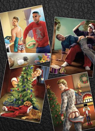 Paul Richnmond Gay Christmas Card Set