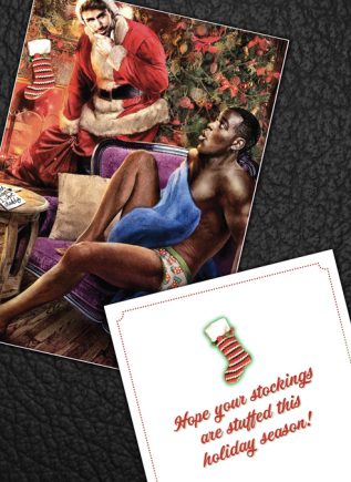"Stocking Stuffers" Gay Christmas Card