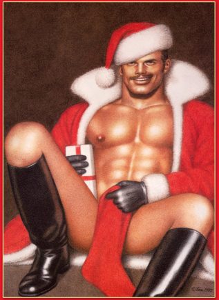 Tom of Finland Sexy Santa Christmas Card