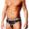 Prowler White Oversized Paw Open Brief Black Medium