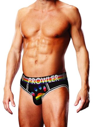 Prowler White Oversized Paw Open Brief Black Medium