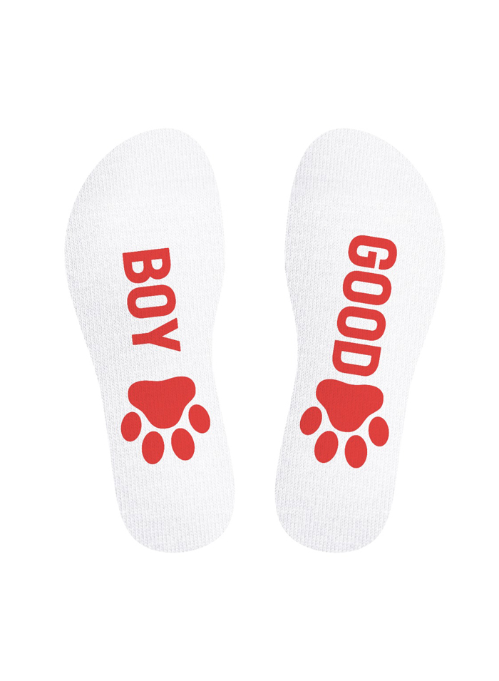 Sneakxx Sneaker Socks GOOD BOY Red