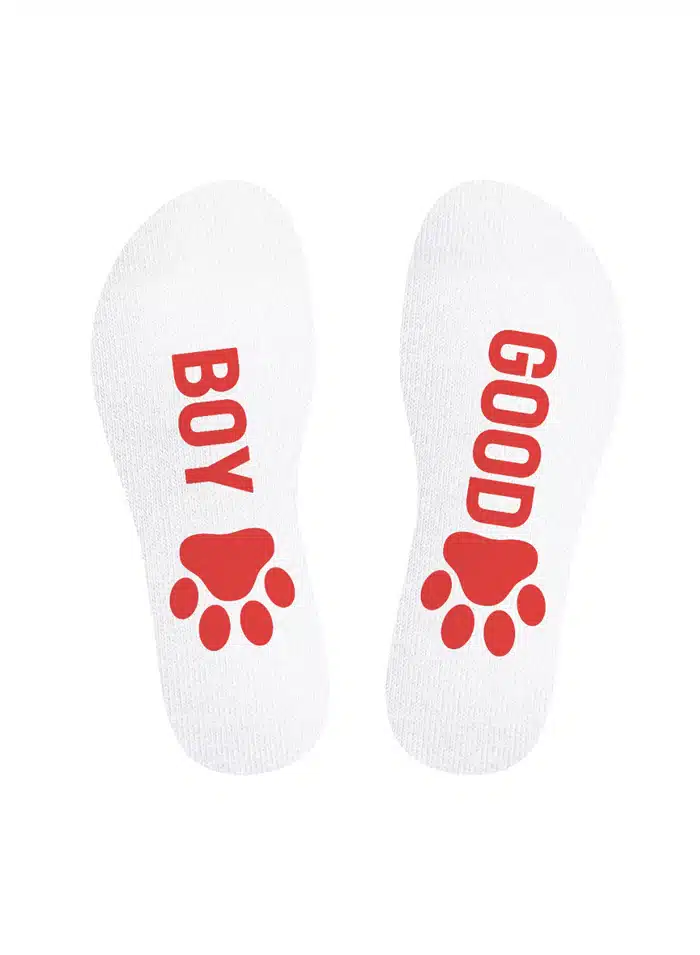 Sneakxx Sneaker Socks GOOD BOY Red